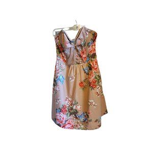 Xhilaration Mini Dress | Women's x-Small | Tan with Flowers